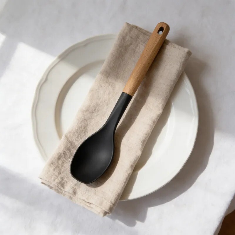 Cuchara Para Servir Mango Madera - As108 Cuchara Para Servir Mango Madera - As108