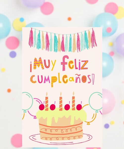 Tarjeta cumpleaños 10x15 DISEÑO 23