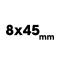 Barra Magnética con Bisel 8x45 mm