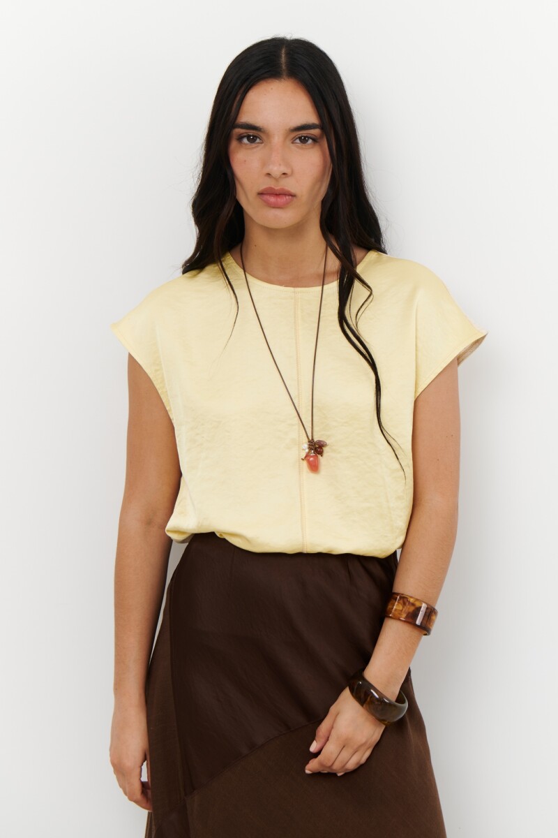 BLUSA LINO SATEN AMARILLO