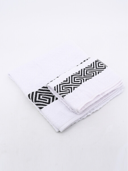 TOALLAS SET ATENAS BAÑO Y ROSTRO BLANCO