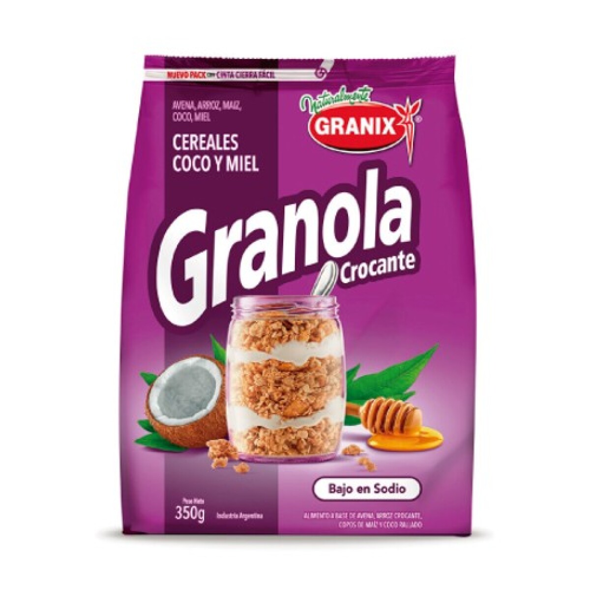 CEREAL GRANOLA GRANIX 350G CROCANTE 