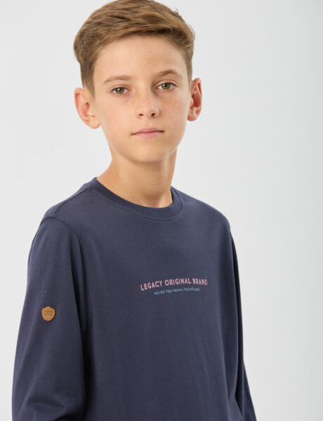 REMEREA ESTAMPADA EN ALGODÓN Azul