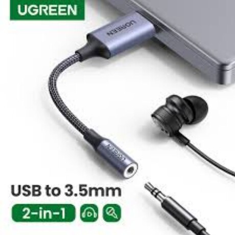 Ugreen Adaptador USB a Audio 3,5MM Gray 001