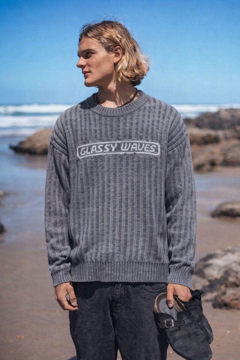 Buzo Barrel Tejido / Gris - Preventa U