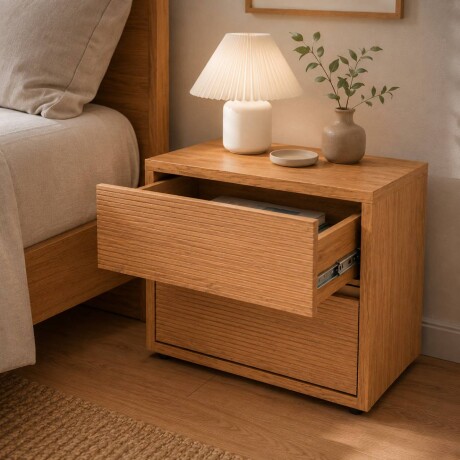 Mesa de Luz Concept - 2 Cajones Freijo