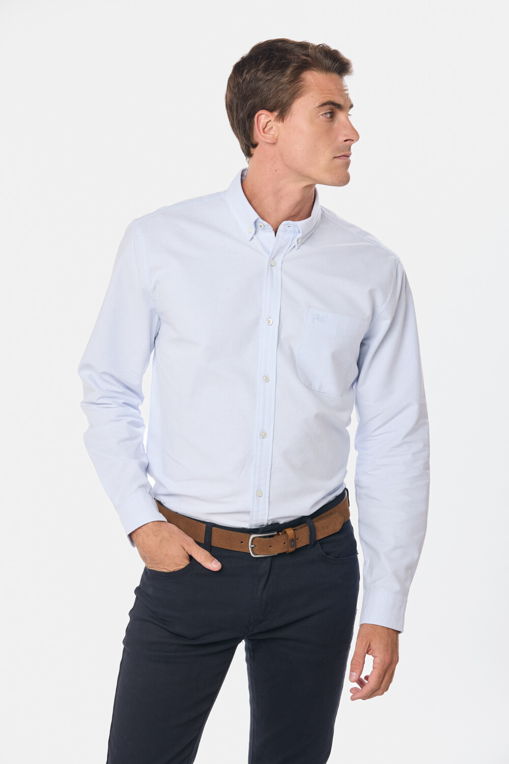 CAMISA OXFORD LISA Celeste