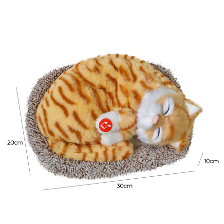 Peluche Respira Gato Perro C/Cama Mascota Sonido Gato