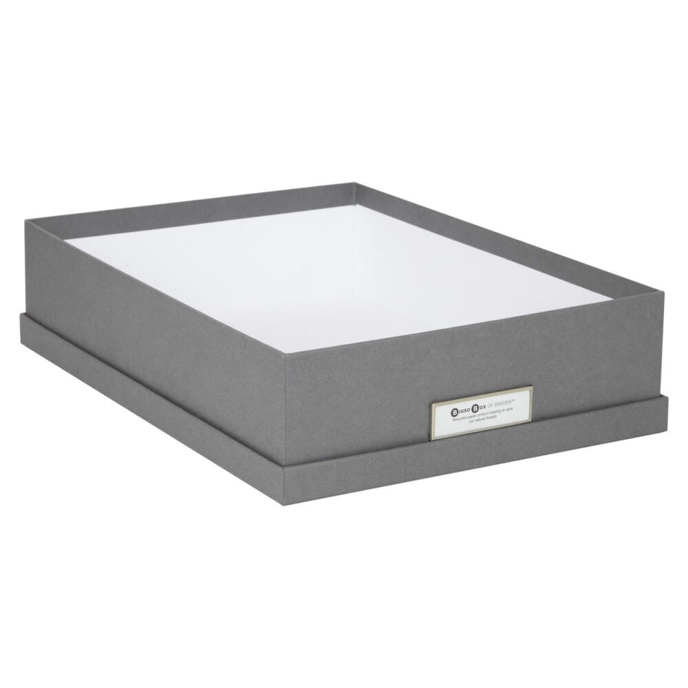 CAJA ORG C/TAPA PAPEL GRIS OSKAR