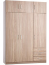 Armario FANDRUP 145x176 3 puertas 3 caj roble cl Armario FANDRUP 145x176 3 puertas 3 caj roble cl