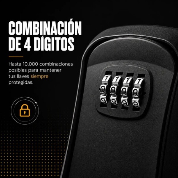Caja Fuerte Cofre De Seguridad C/ Combinación 9,5 cm x 8 cm Negro