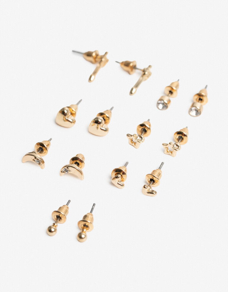 Aros Sets Metal Set De Aros Pasantes - Dorado