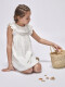 Vestido De Dobby Blanco Roto