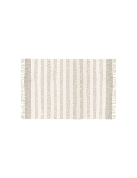 ALFOMBRA CON FLECOS AZUL/GRIS 69x114CM ALFOMBRA CON FLECOS AZUL/GRIS 69x114CM