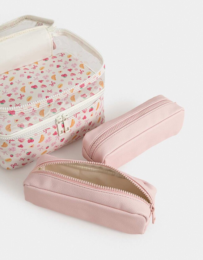 Porta Cosméticos Necessaires - Estampado Flores