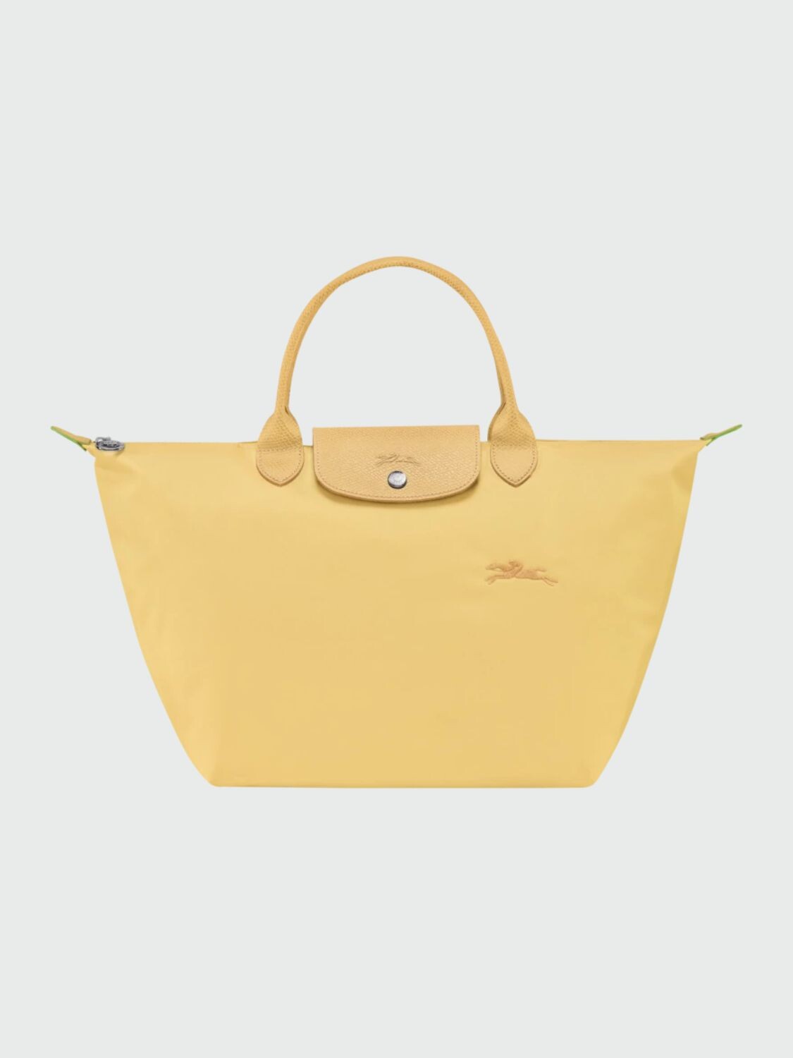 LONGCHAMP - Le Pliage Green Cartera de mano M Amarillo Pastel