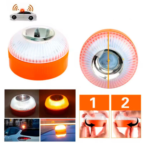 SEÑALIZACION - BALIZA EMERGENCIA 16 LED REDONDO RECARGA USB - SEÑALIZACION - BALIZA EMERGENCIA 16 LED REDONDO RECARGA USB -