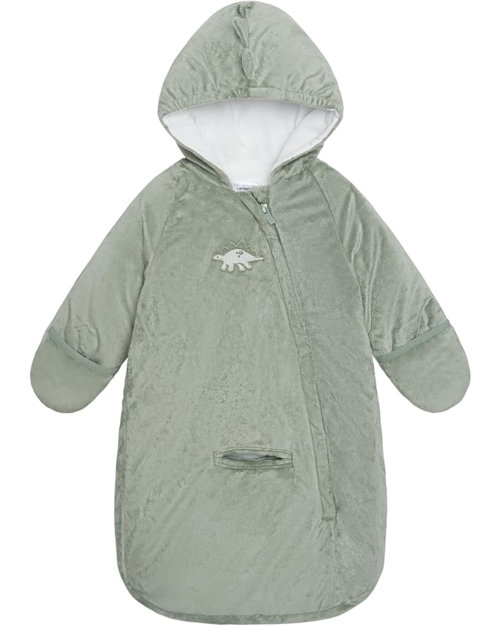 Sobre cobertor, dinosaurio, verde oliva Sin color