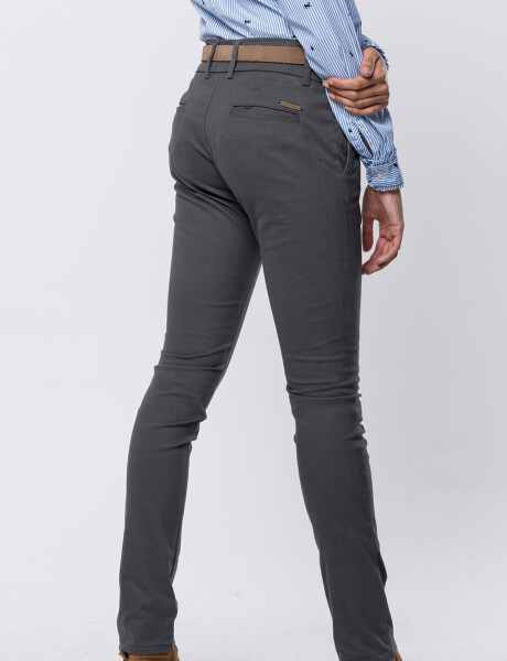 PANTALÓN DE GABARDINA SKINNY VERDE
