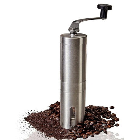 Molinillo de café manual en acero inoxidable GRIS