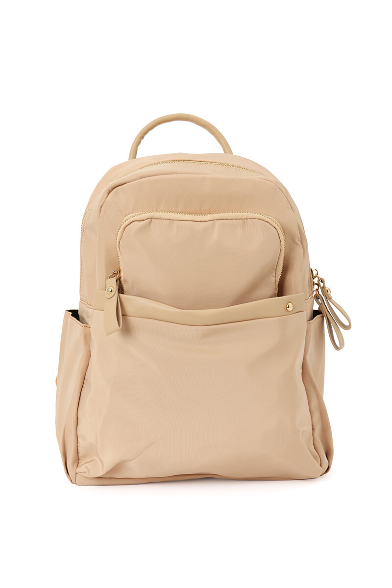 Mochila de nylon - Beige 
