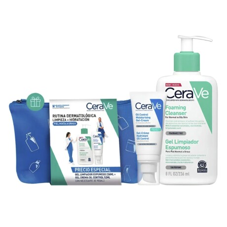 Pack Cerave Gel Limpiador Espumoso 236 Ml + Oil Control 52 Ml Pack Cerave Gel Limpiador Espumoso 236 Ml + Oil Control 52 Ml