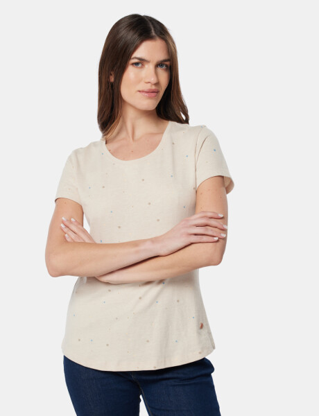 REMERA ESTAMPADA Beige