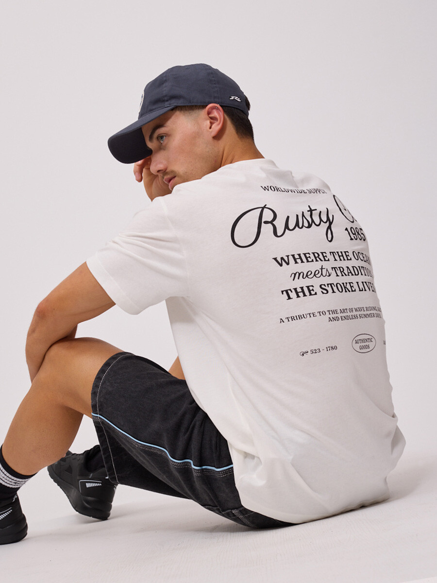 T-SHIRT LYRAT RUSTY - Blanco 