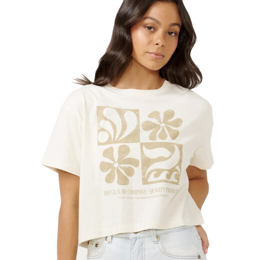 Remera Rip Curl Sunset Seeker Crop - Blanco Remera Rip Curl Sunset Seeker Crop - Blanco