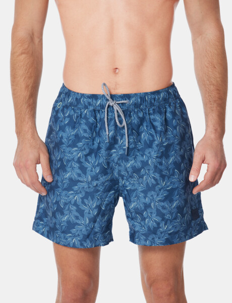 SHORT DE BAÑO ESTAMPADO Azul