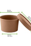 Recipiente kraft impermeable con tapa 230 ml - 25 unidades Recipiente kraft impermeable con tapa 230 ml - 25 unidades