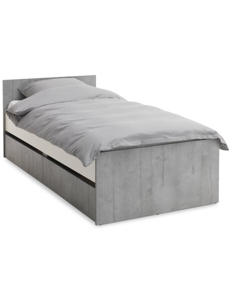 Cama c/almacenaje 1 Plaza 90x200 BILLUND bl/ho Cama c/almacenaje 1 Plaza 90x200 BILLUND bl/ho