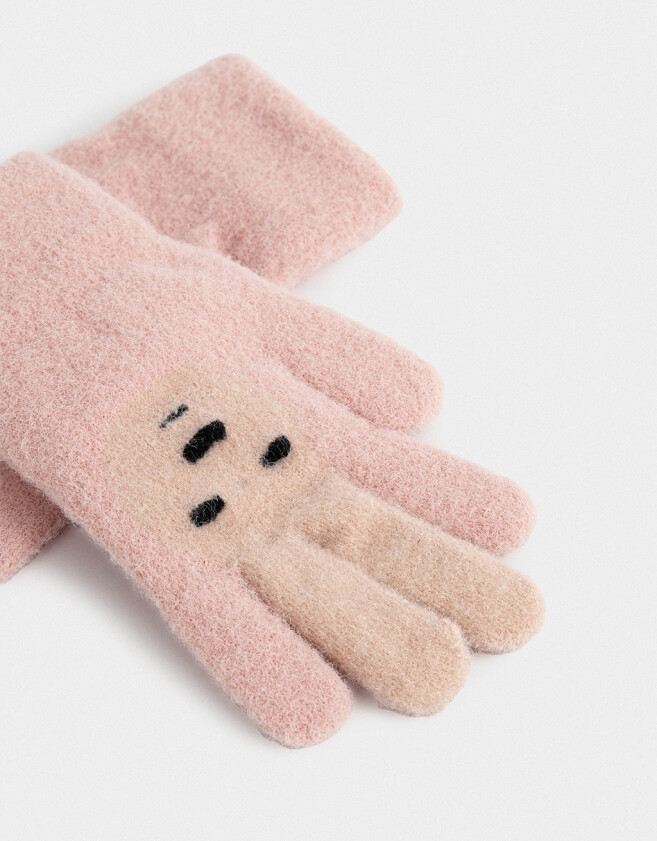 Guantes Infantiles Animalito Guantes - Rosa Claro