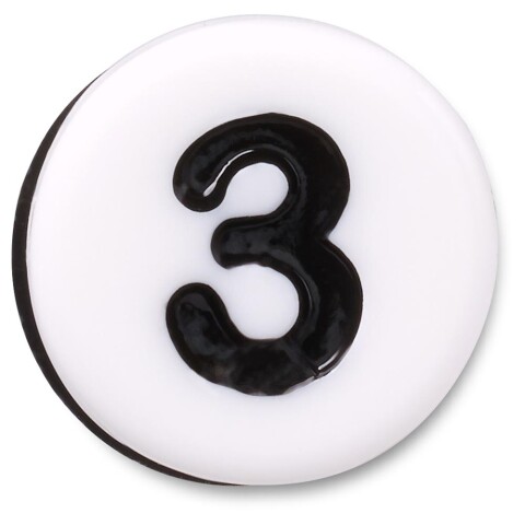 Jibbitz Number Three Tiny Friendship Multicolor