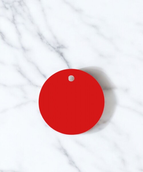Tag circular liso ROJO