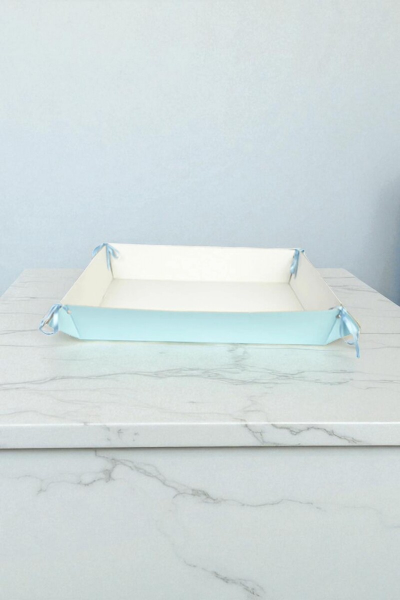 Bandeja baby shower 28,5x19x8 cm - PERLATO CELESTE 