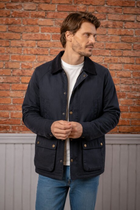 Campera Scotish Waxed Azul marino