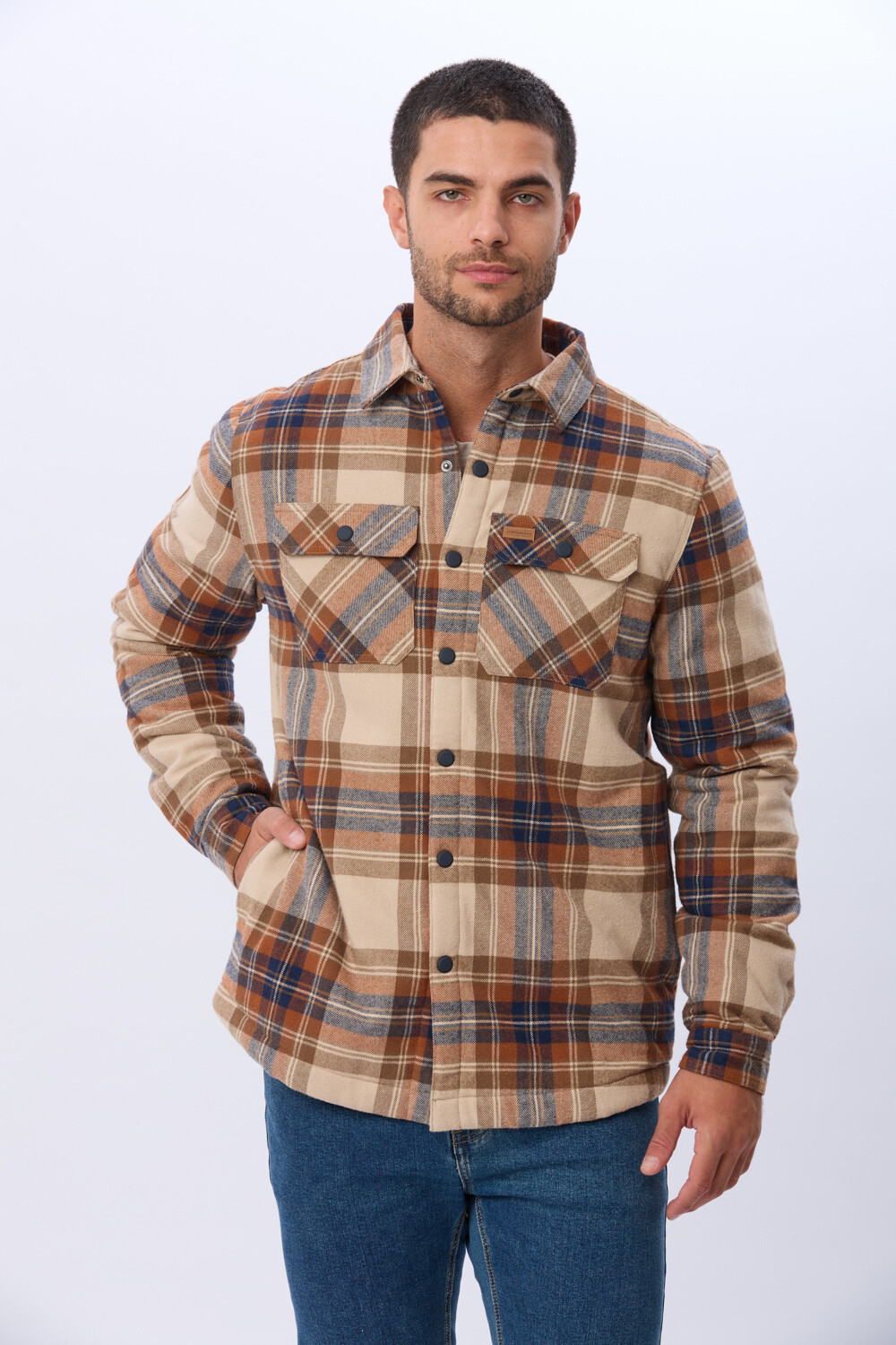 CAMPERA DE VIYELA CON FORRO DE CORDERITO Marron