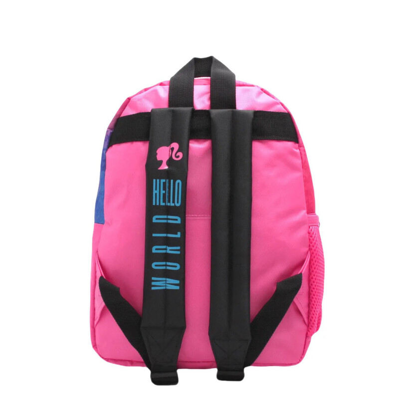 Mochila Barbie Hello World 16" Fucsia - Negro