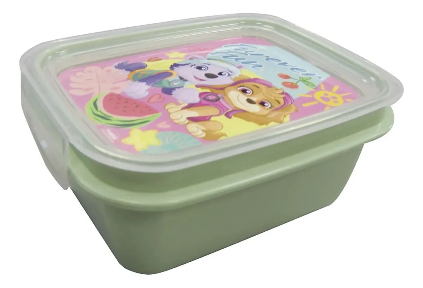 Tupper con reparticion tipo vianda PAW PATROL - verde 