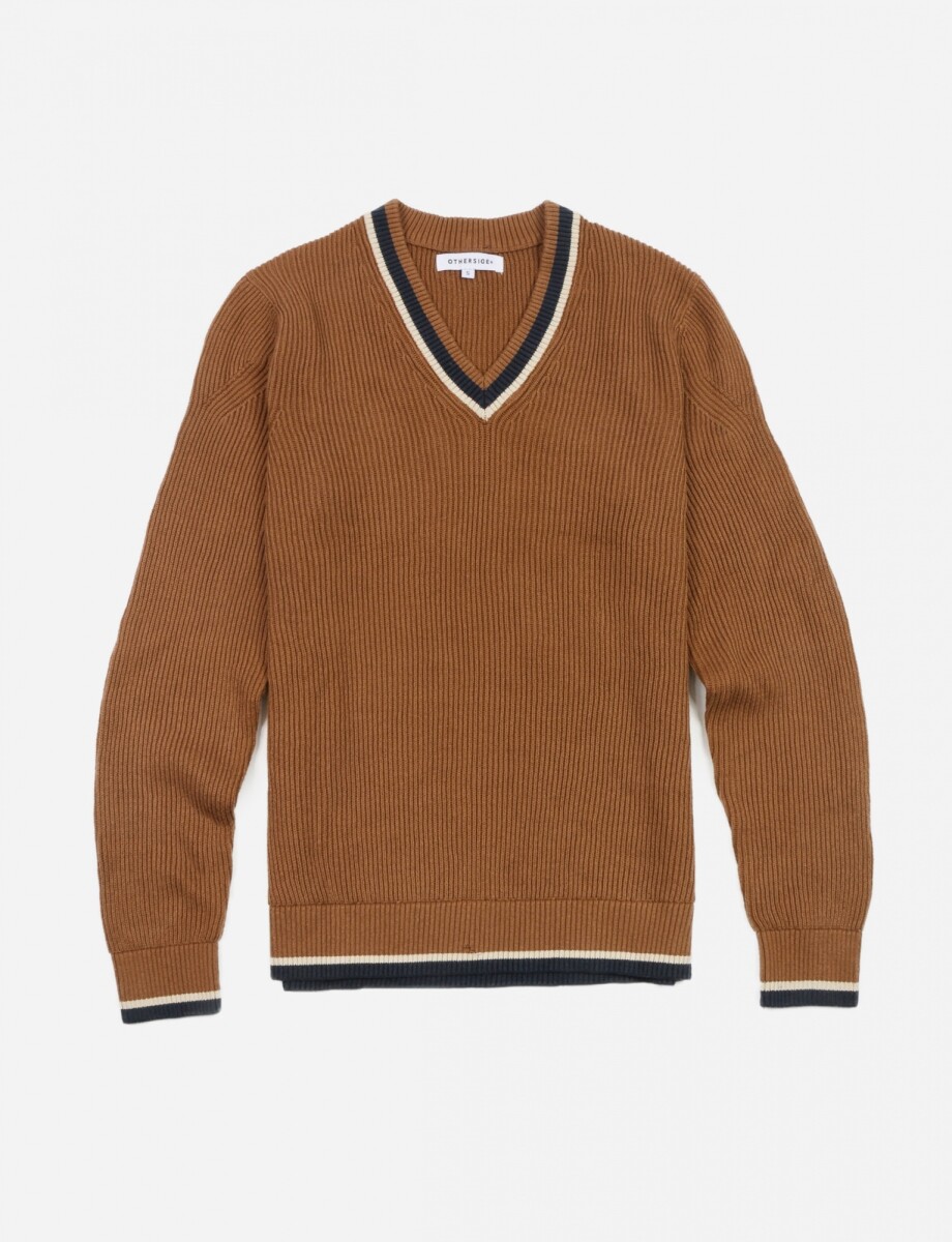 Sweater terminaciones en contraste - Hombre - BEIGE 