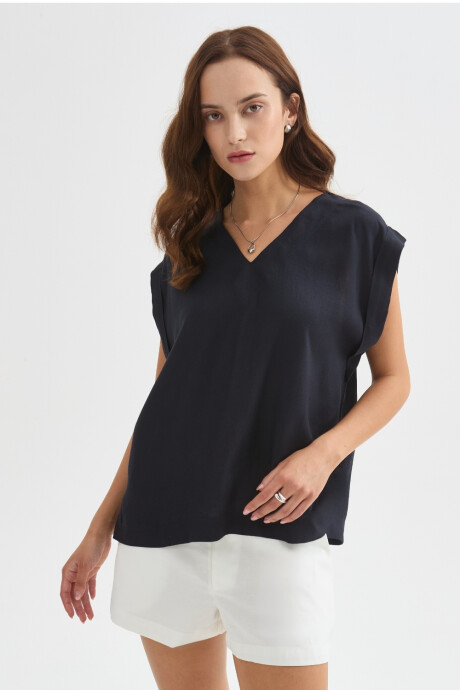 Blusa Zomira Azul Noche
