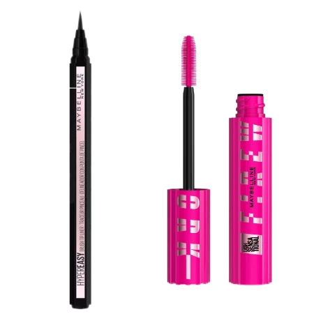 Pack Maybelline Máscara De Pestañas + Delineador Líquido Pitch Black Pack Maybelline Máscara De Pestañas + Delineador Líquido Pitch Black