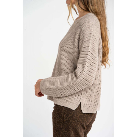 Sweater Texturado Lurex Gris