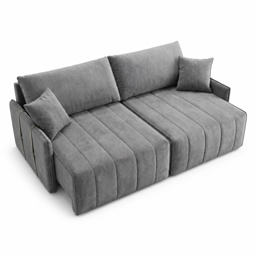 SILLÓN SOFÁ DOMINI 2 CUERPOS RETRACTIL AJUSTABLE GRIS