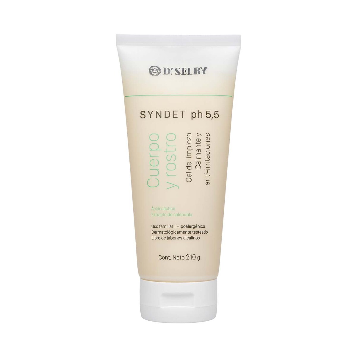 Gel de Limpieza Dr. Selby Cuerpo y Rostro Syndet pH 5.5 210 ml | Limpieza Suave sin Jabón y Respeto del Equilibrio Natural