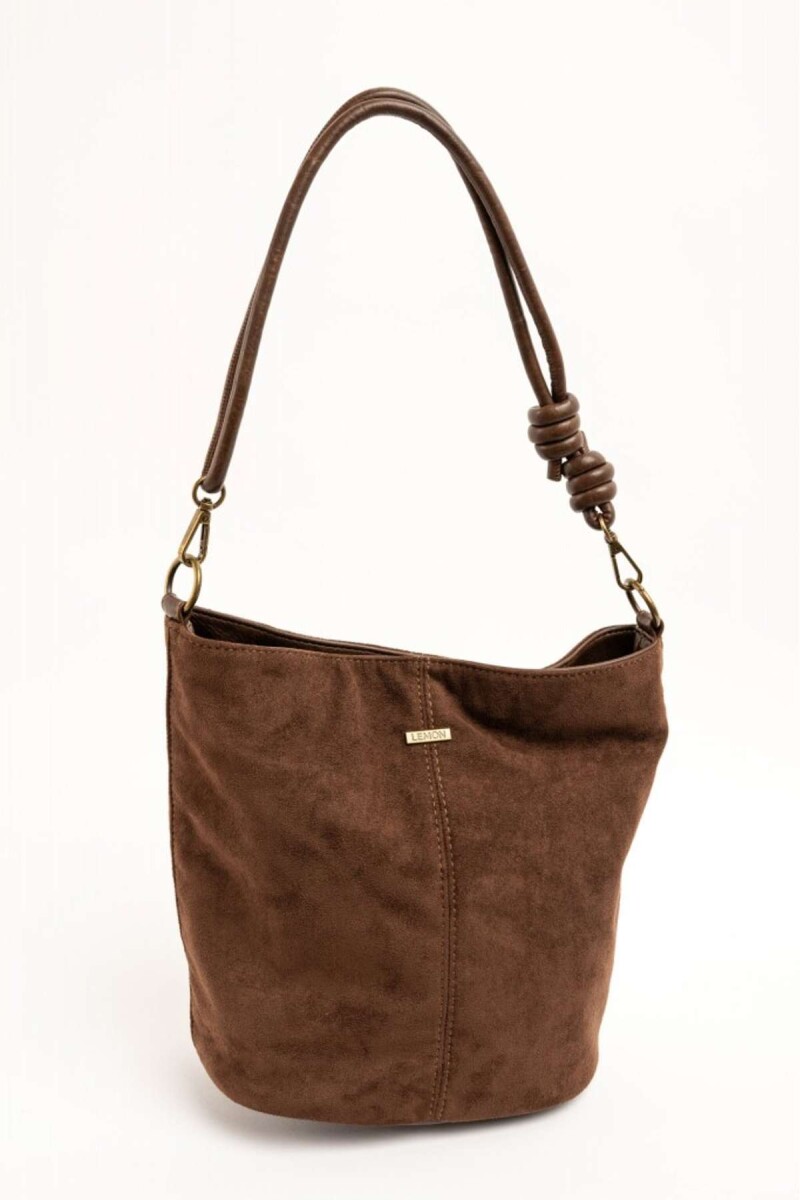 Cartera Gamuza Vegana - Chocolate 