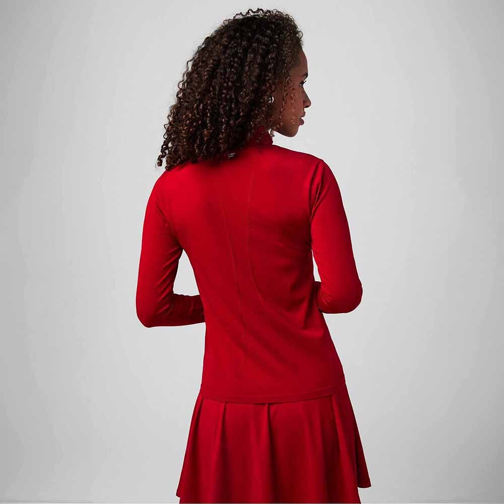 Polo Manga Larga Feather Tech+ Half-Zip Top Mujer Holly Berry