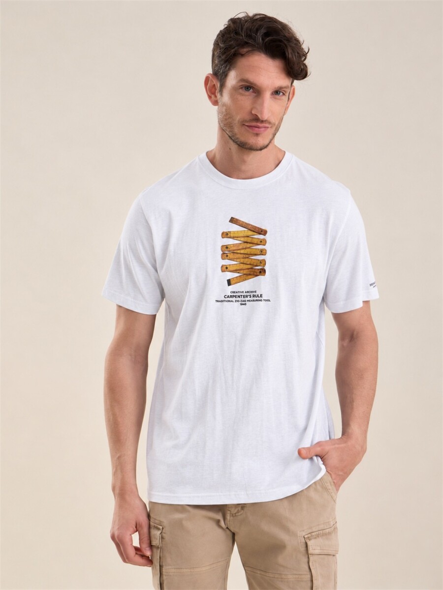 T-SHIRT ESTAMPA RULE - BLANCO 