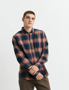 012442 CAMISA HARRINGTON LABEL Naranja